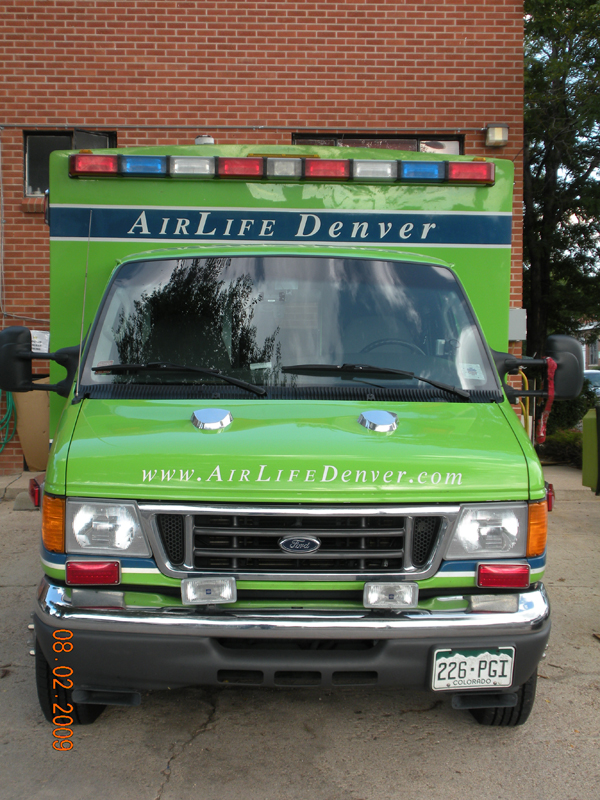 Parked ambulance