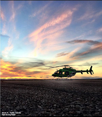 Heli at sunset
